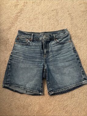 American Eagle Outfitters Mid-Rise Light Blue Denim Shorts